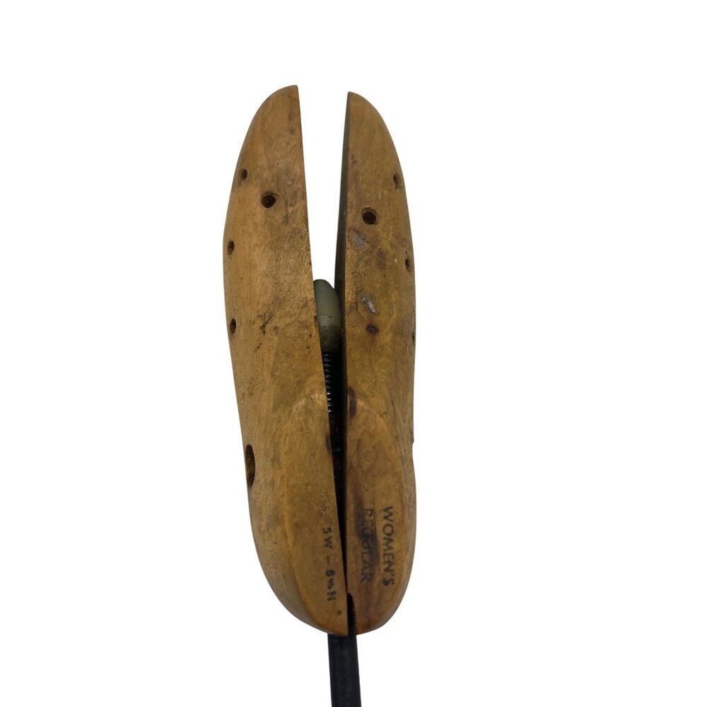 Vintage Red Head Mens No 0 Shoe Stretcher & Unmarked Womens Wood Pair USA Pair - Picture 9 of 9